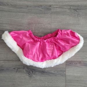 Pink and white Santa skirt